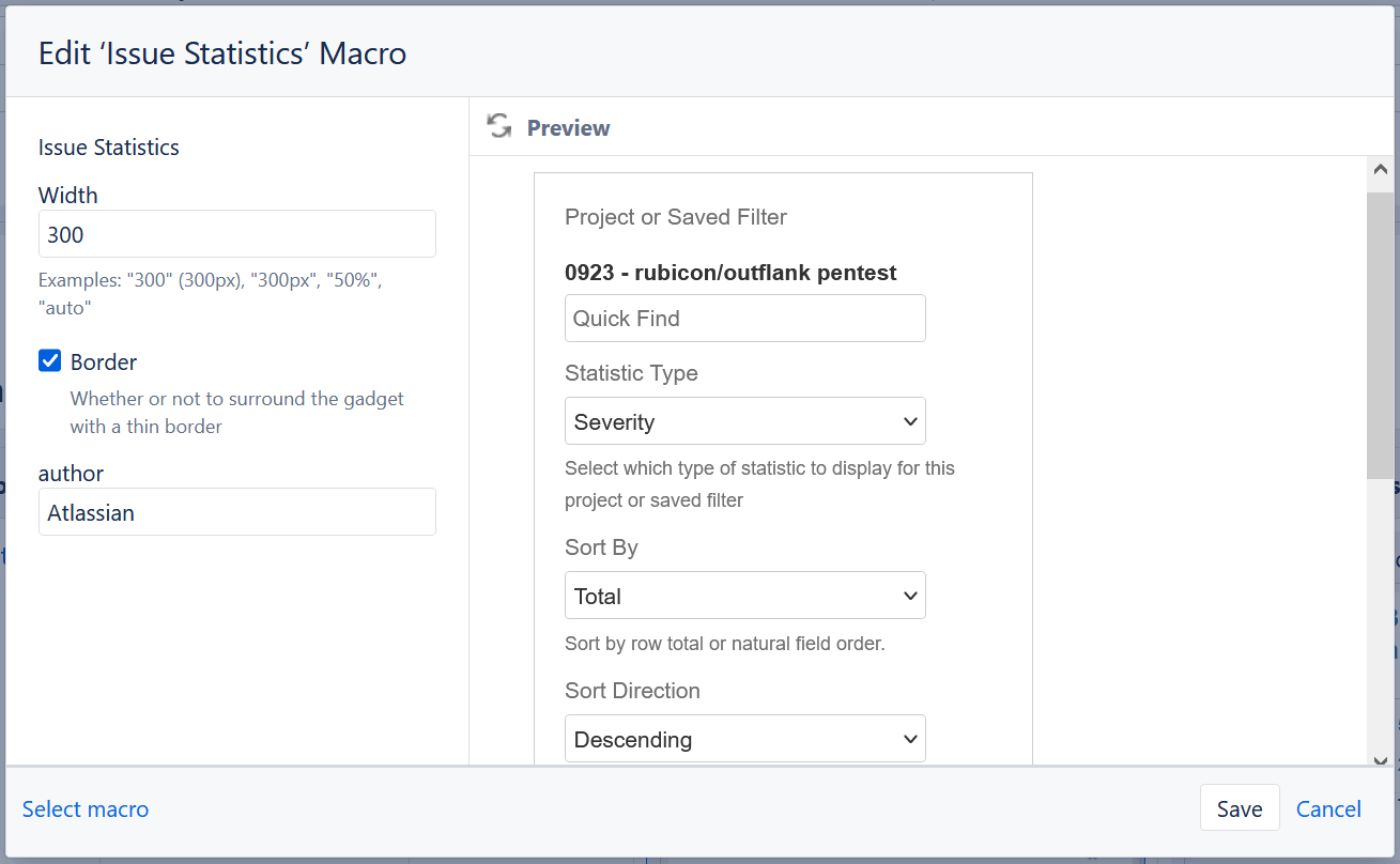 Jira statistics example